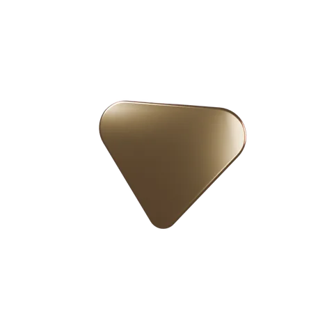 A gold guitar pick